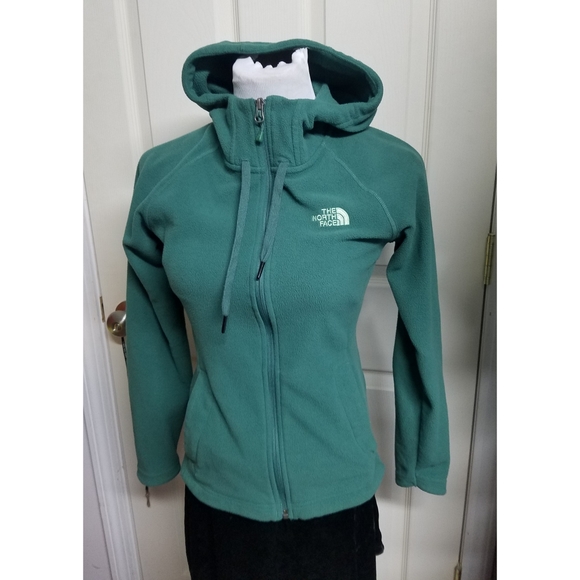 The North Face Tops - The North Face green zip up fleece sweatshirt